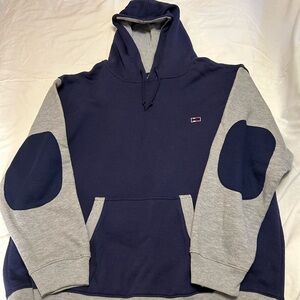 Bugle Boy Men's Blue and Gray hoodie. XL
